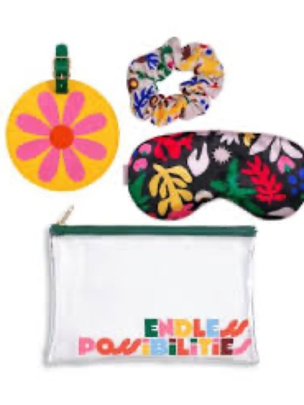 ban.do Endless Possibilities Sleep Travel Kit with Clear Zippered Pouch